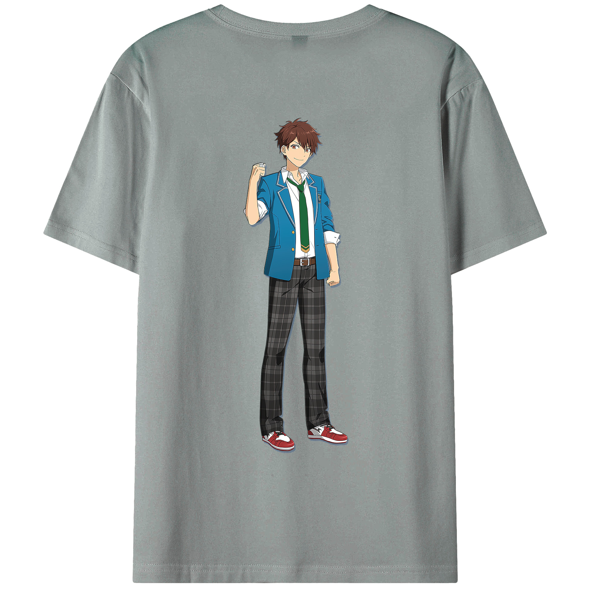 （画像用） あんさんぶるスターズ! Ensemble Stars 綿100％ メンズ半袖Tシャツ（バックプリント） 通気性